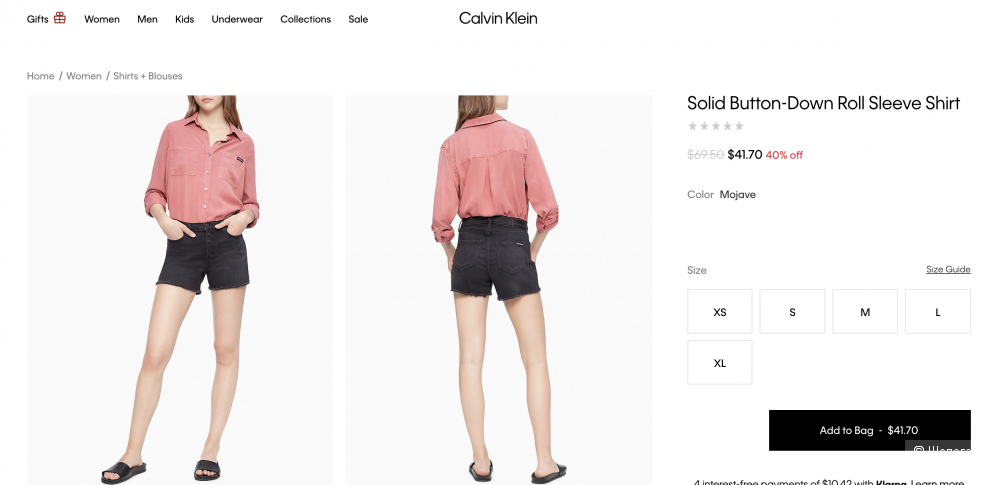 Рубашка CALVIN KLEIN, размер L