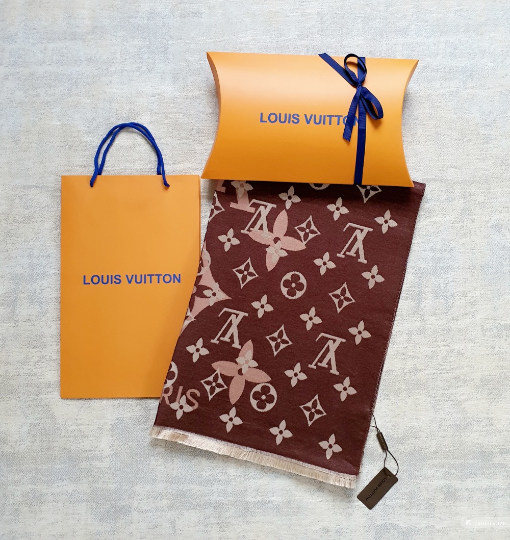 Палантин Louis Vuitton кашемир коричневый
