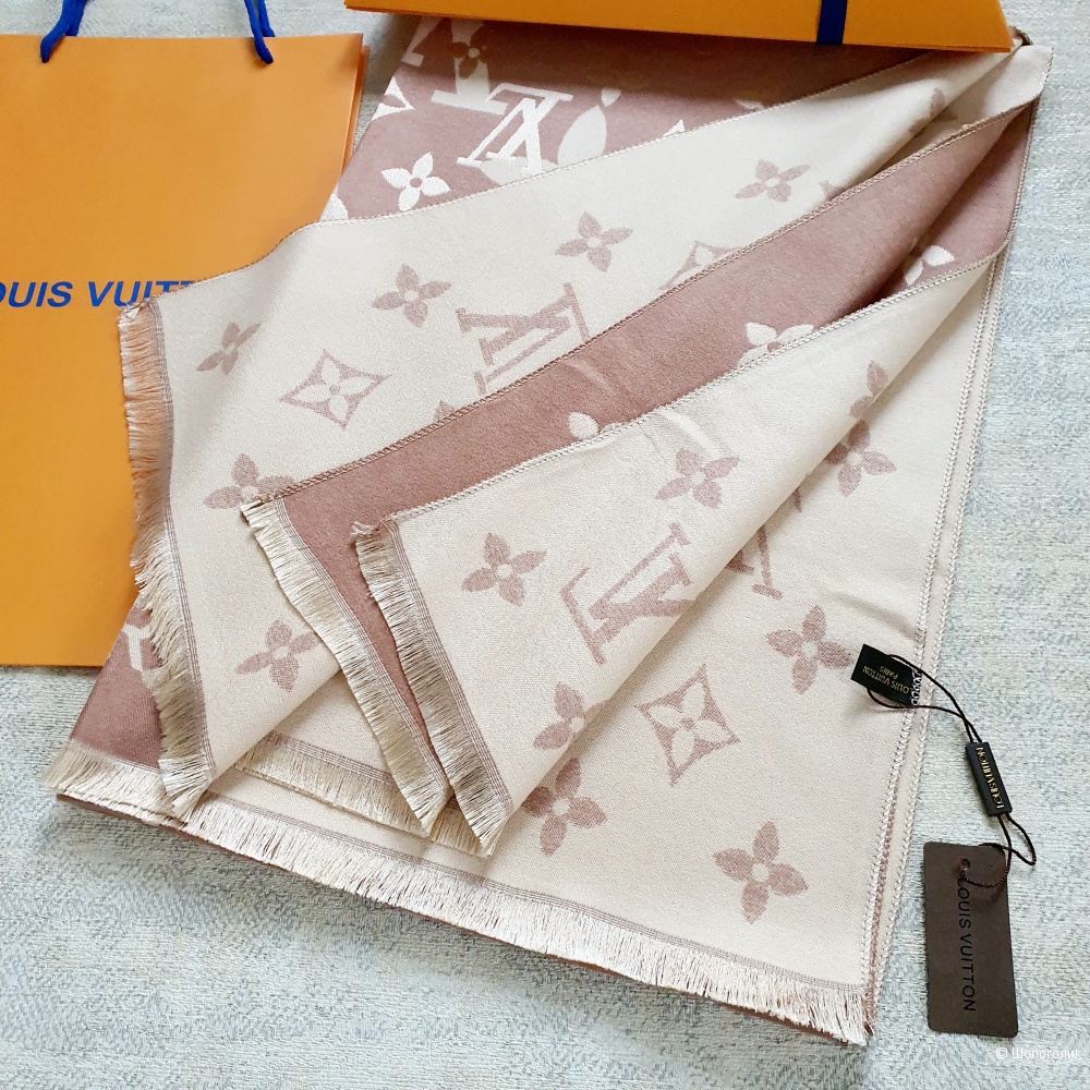 Палантин Louis Vuitton кашемир бежевый
