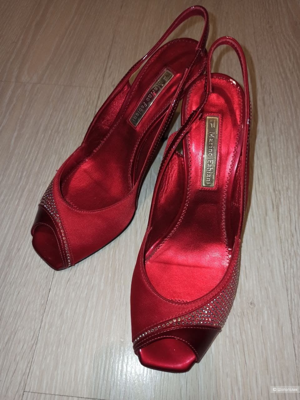 Туфли Marino Fabiani 36 размер, красные со стразами