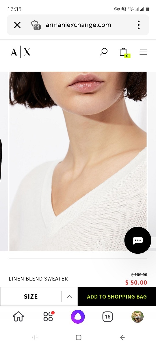 Джемпер ARMANI EXCHANGE, S