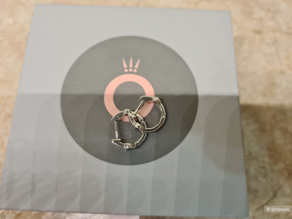 Серьги-кольца Pandora "Обольстительные сердца"