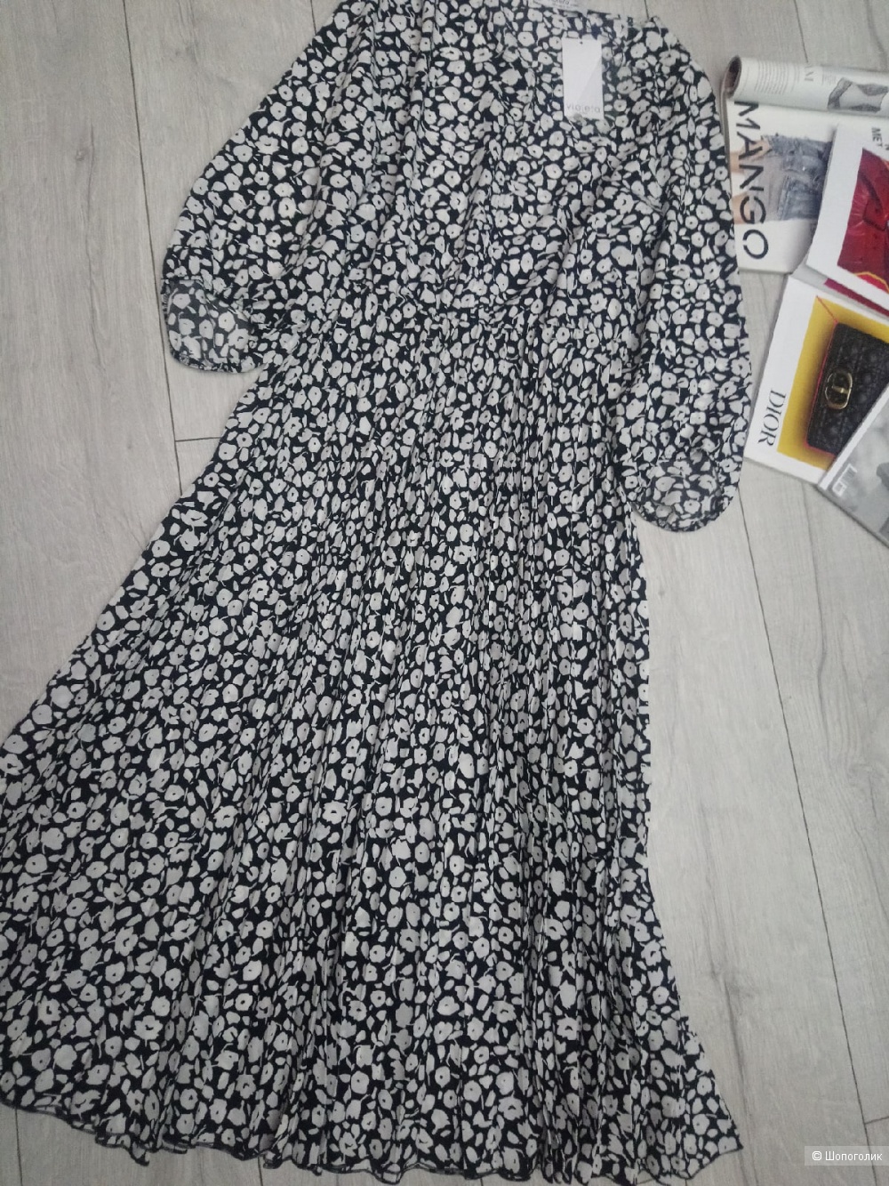 Платье с плиссе mango, размер росс 50-52