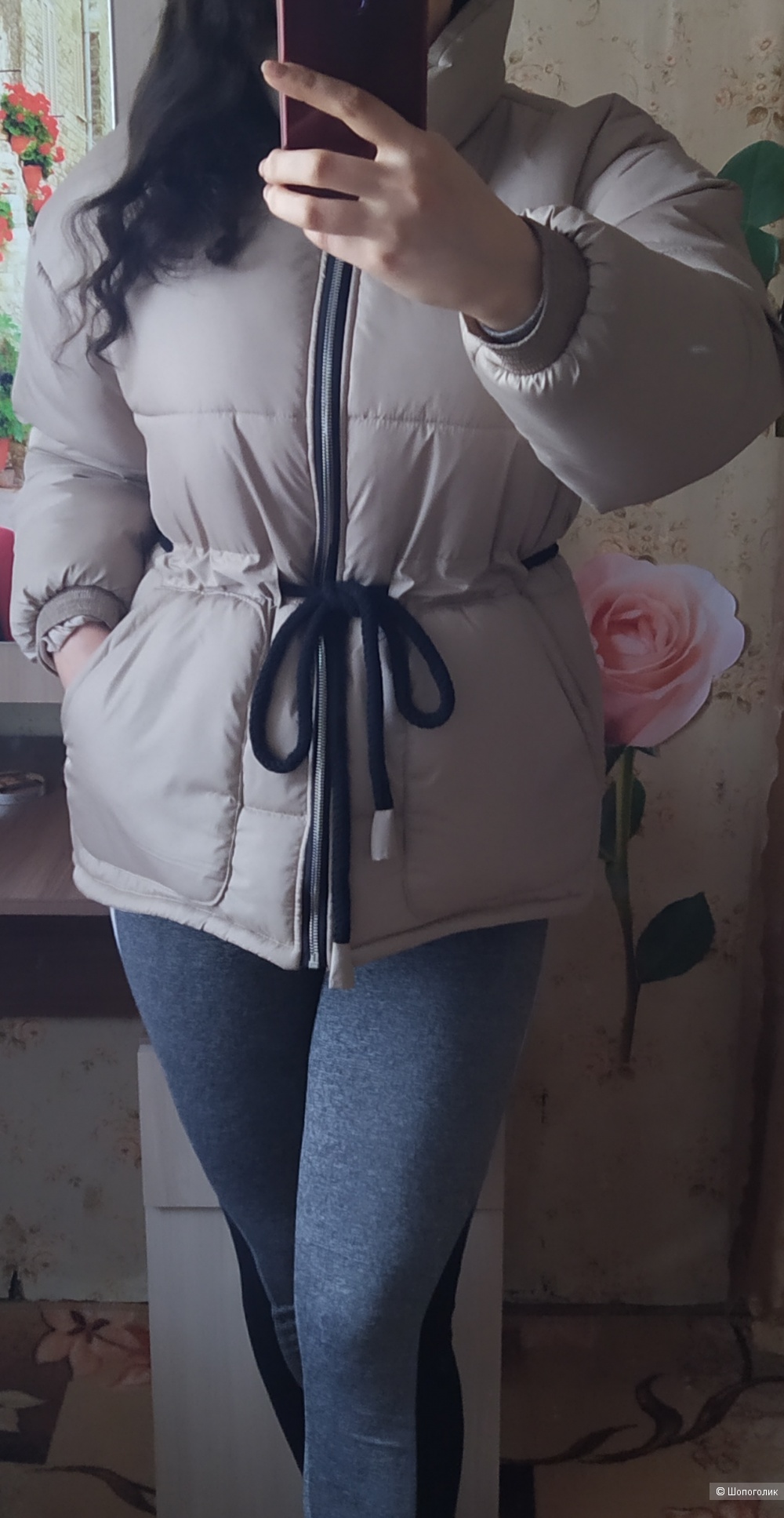 Зимний пуховик, куртка размер М - Л,  No name