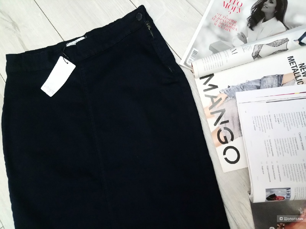 Джинсовая юбка- карандаш mango,размер L
