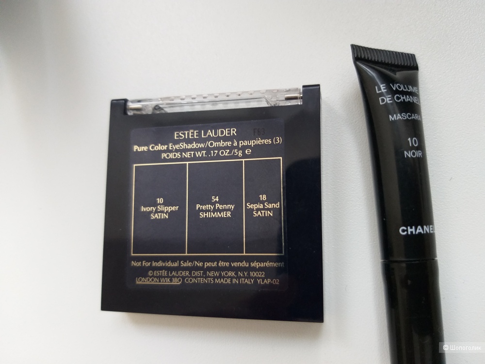 Палетка теней Estee  Lauder, 5 гр + тушь Chanel