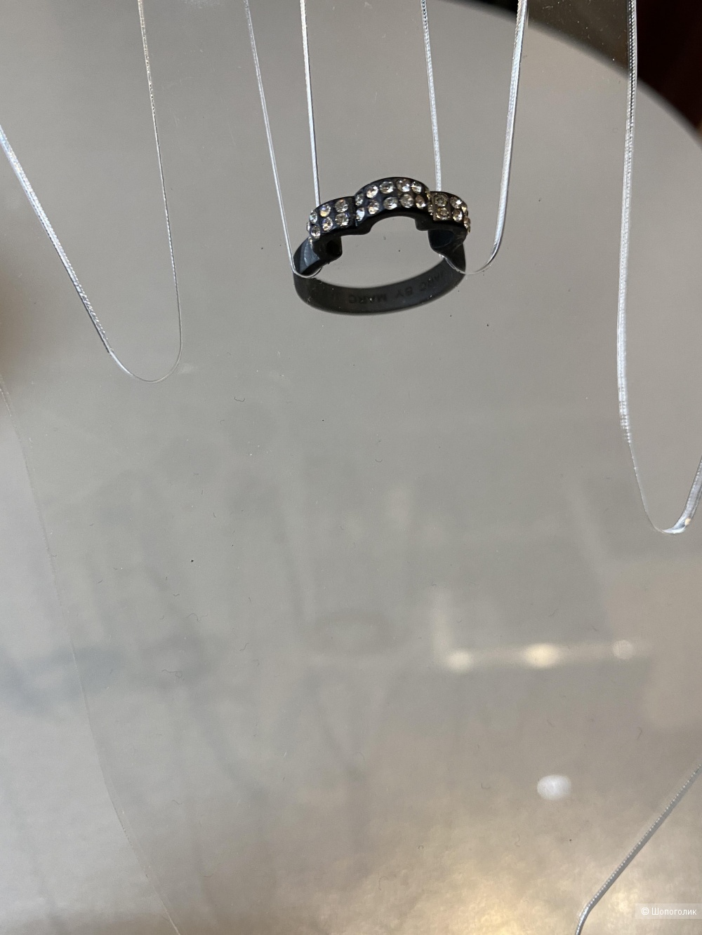 Черное кольцо Marc by Marc Jacobs, размер 7