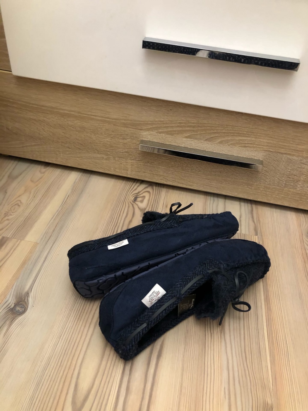 Мокасины Harris Tweed Boxed Slippers – Navy.Размер 8.