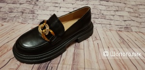 Лоферы женские из натуральной коровьей кожи, рр 38-38,5
