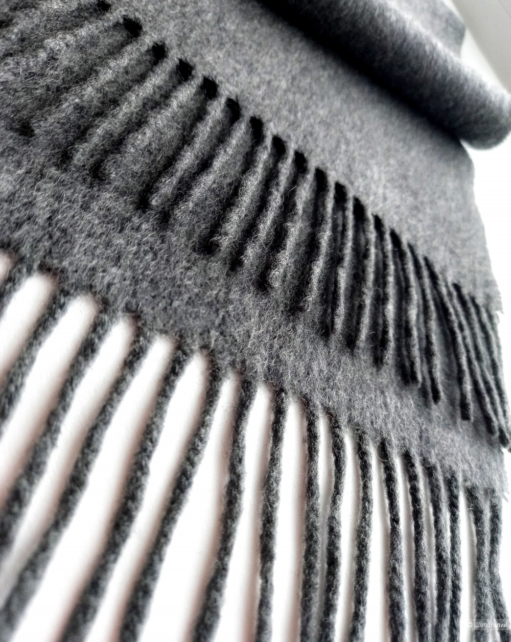 Тёмно-серый шарф NONAME кашемир