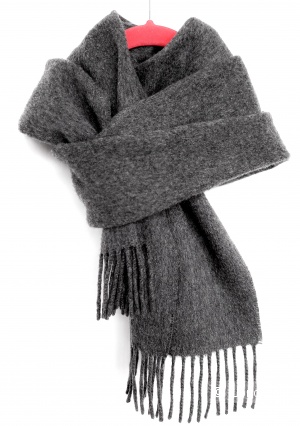 Тёмно-серый шарф NONAME кашемир