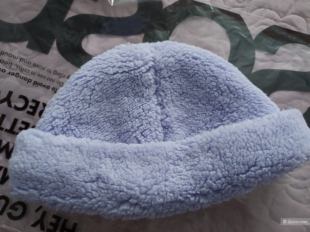 Сиреневая шапка-бини из искусственного меха «борг» ASOS DESIGN Recycled, one size
