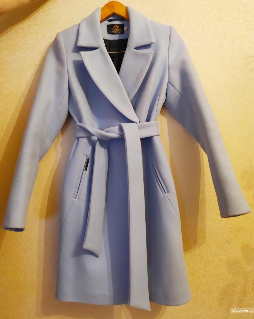 Голубое  зимнее пальто Princess Collection, размер S