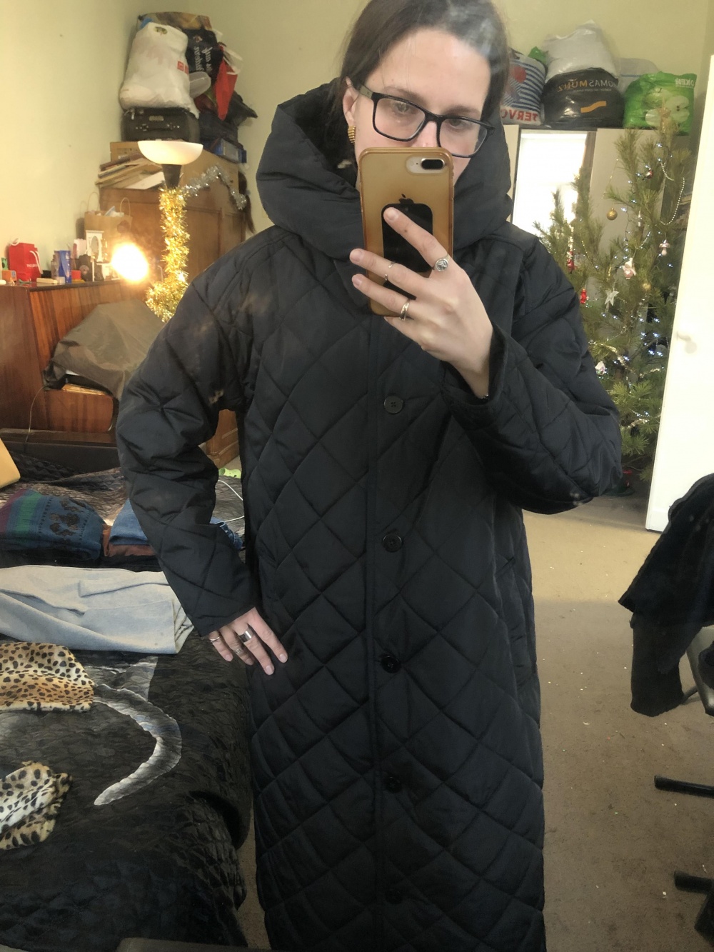 Стеганное пальто Zara, размер S