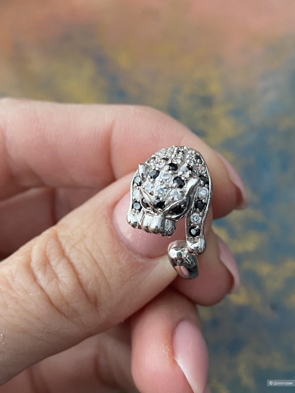 Серебряное кольцо, размер 17.