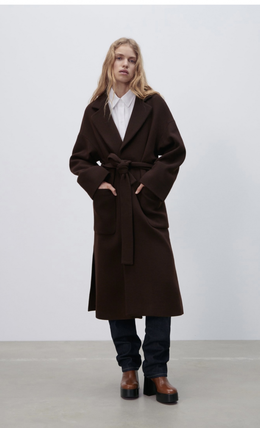 Шерстяное пальто Zara Limited Edition, размер M