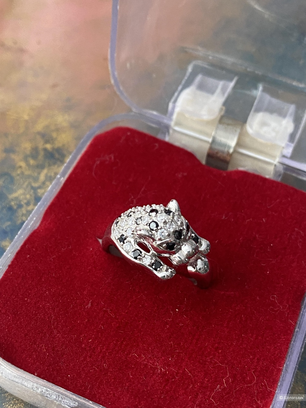 Серебряное кольцо, размер 17.