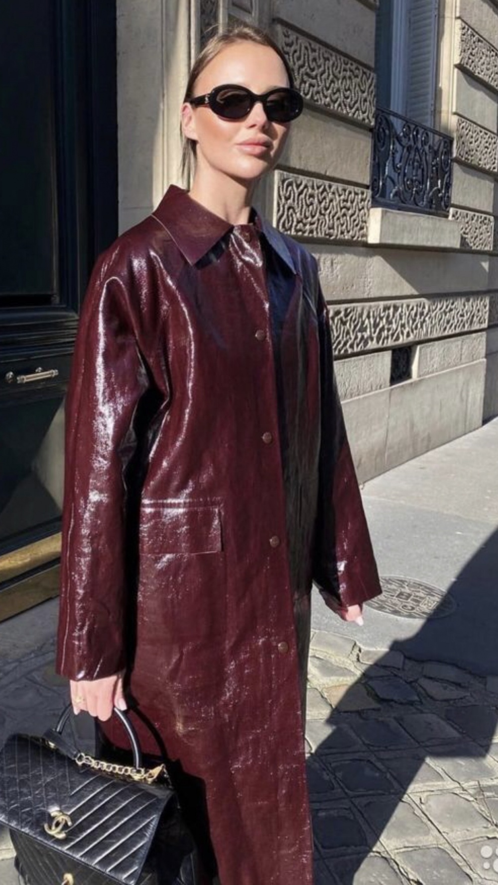 Лакированное пальто Zara Kassl Limited Edition, размер M