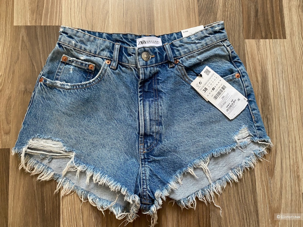 Джинсовые шорты Zara размер евро 38 наш 44