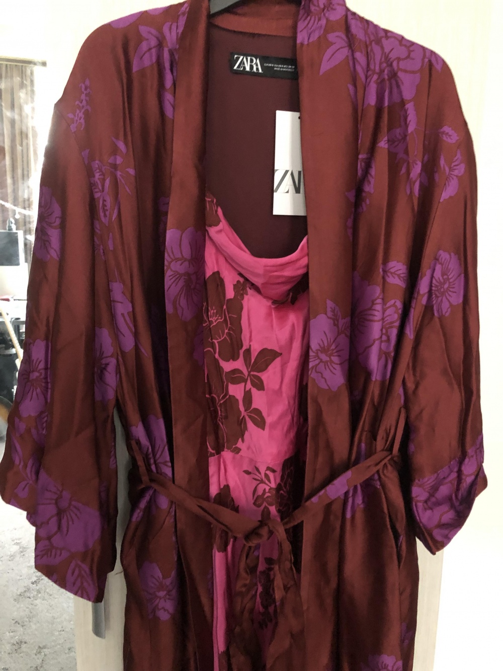 Комплект из кимоно и платья Zara, размер S