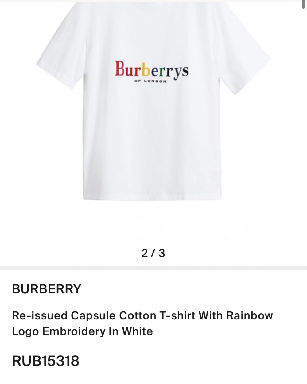 Футболка туника в стиле Burberry rainbow logo, oversize