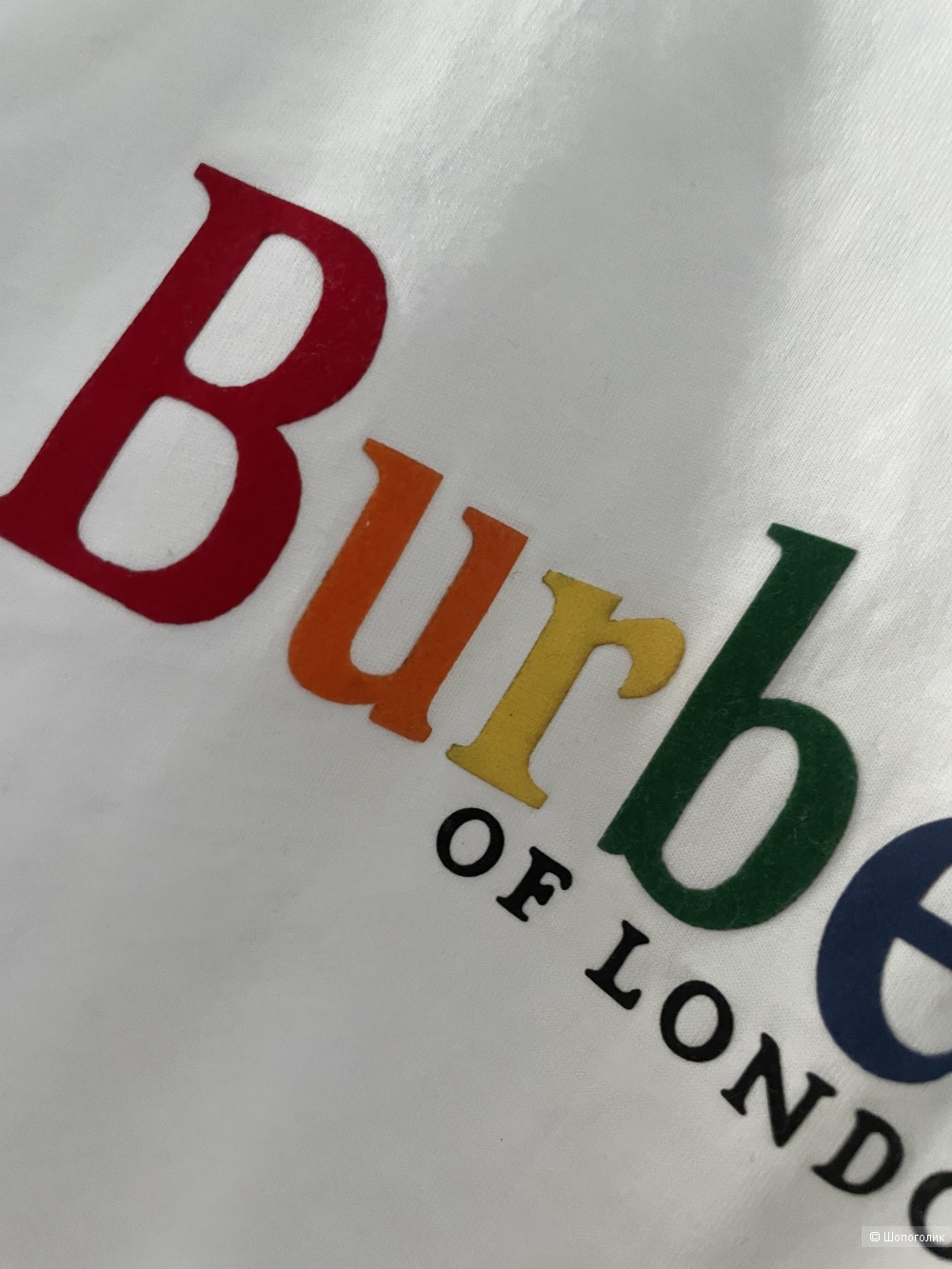 Футболка туника в стиле Burberry rainbow logo, oversize