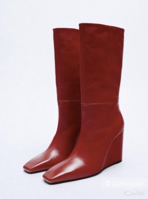 Сапоги натур кожа Zara 37/38