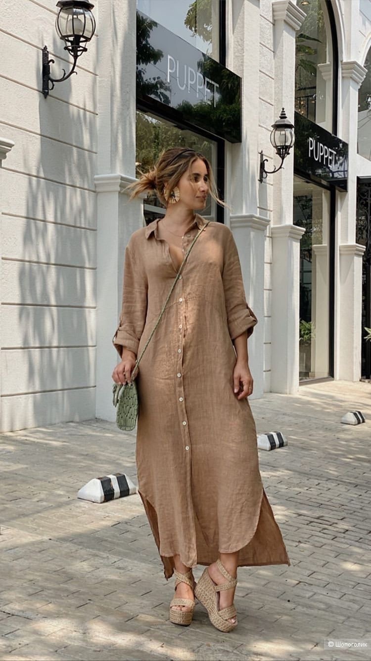 Платье рубашка  Puro lino Italy,42-52