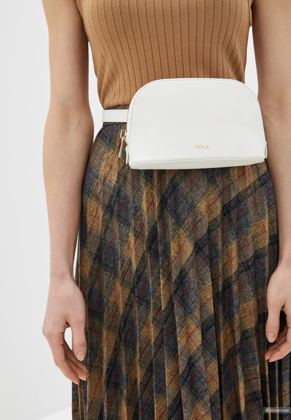 Сумка женская, поясная, - Furla "Code", small.