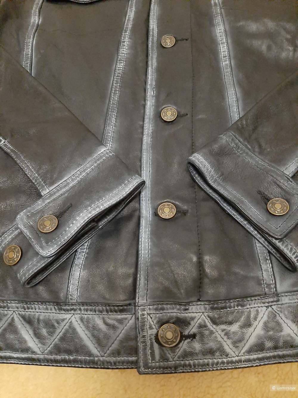 Кожаная куртка  ROCkDENIM  размер 50-52