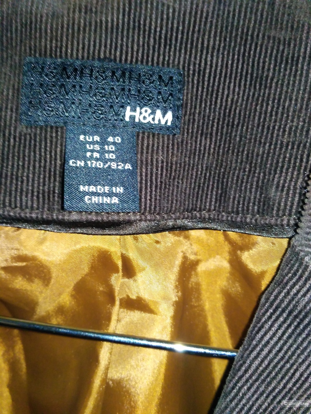 H&M вельветовый пиджак/жакет р. 44