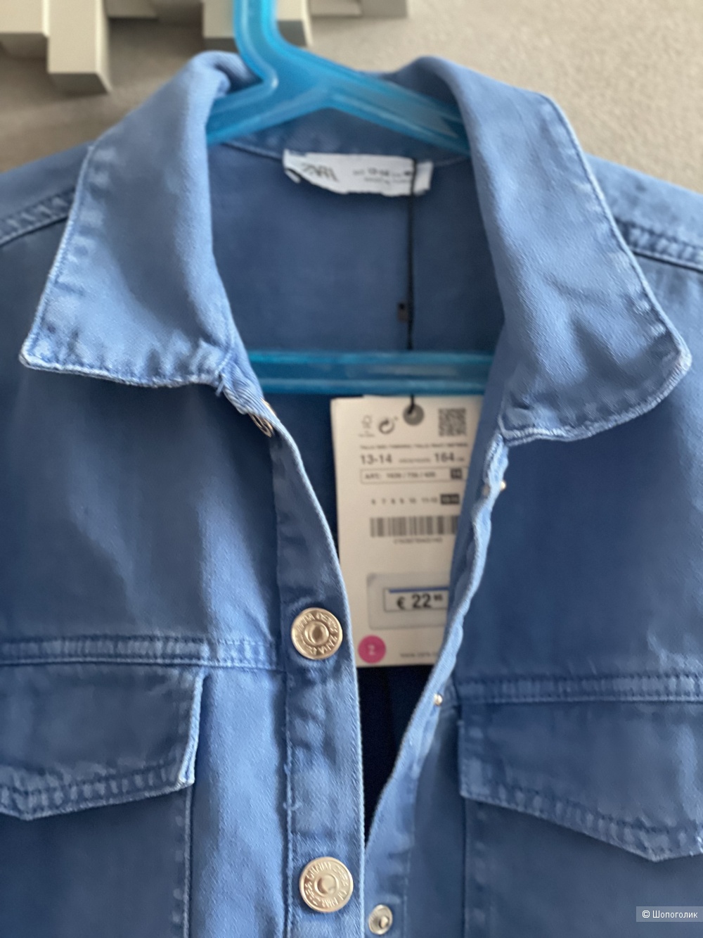 Джинсовая куртка-рубашка Zara, р-р 164