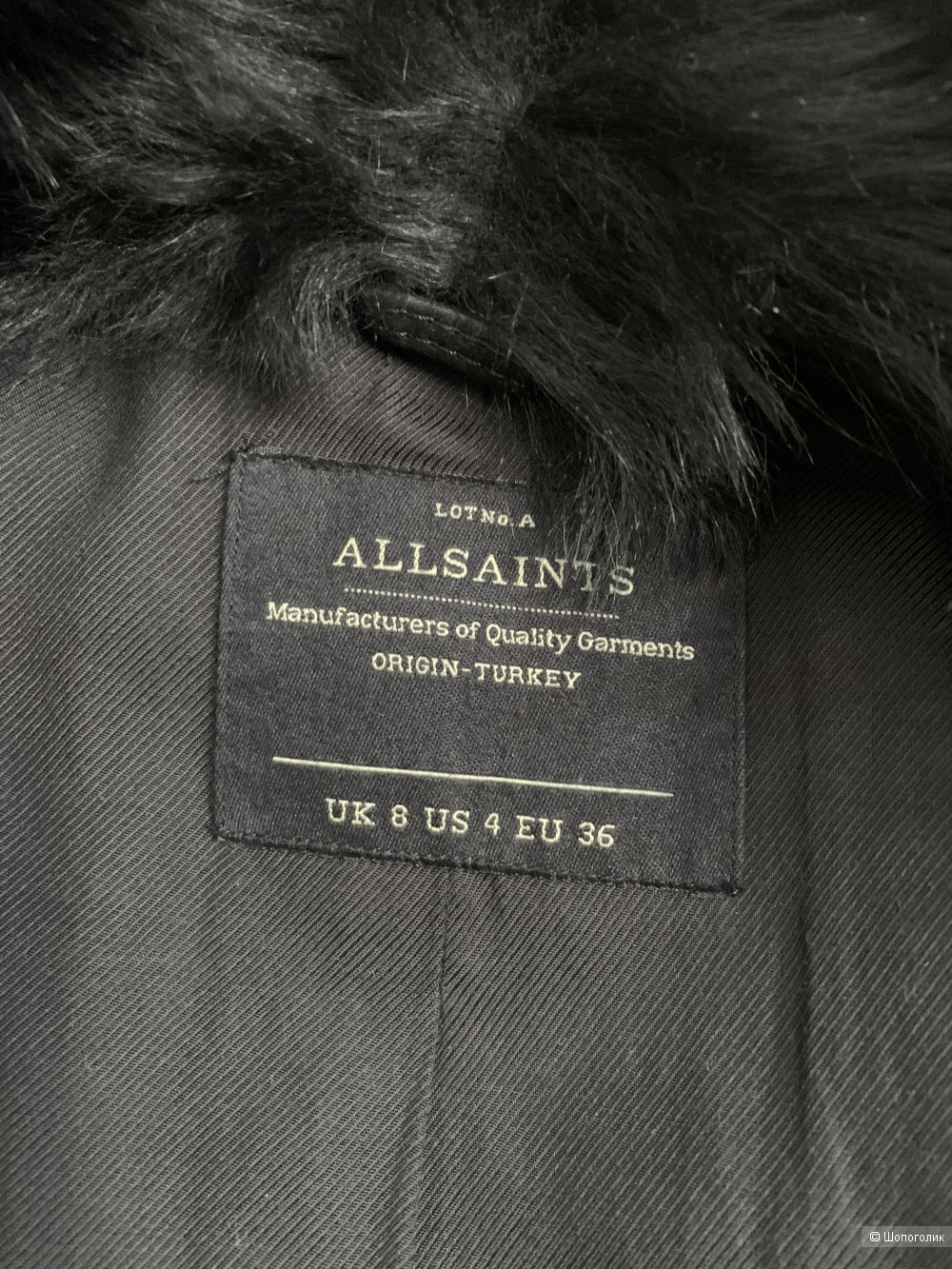 Куртка кожаная с мехом All Saints, р.6 UK