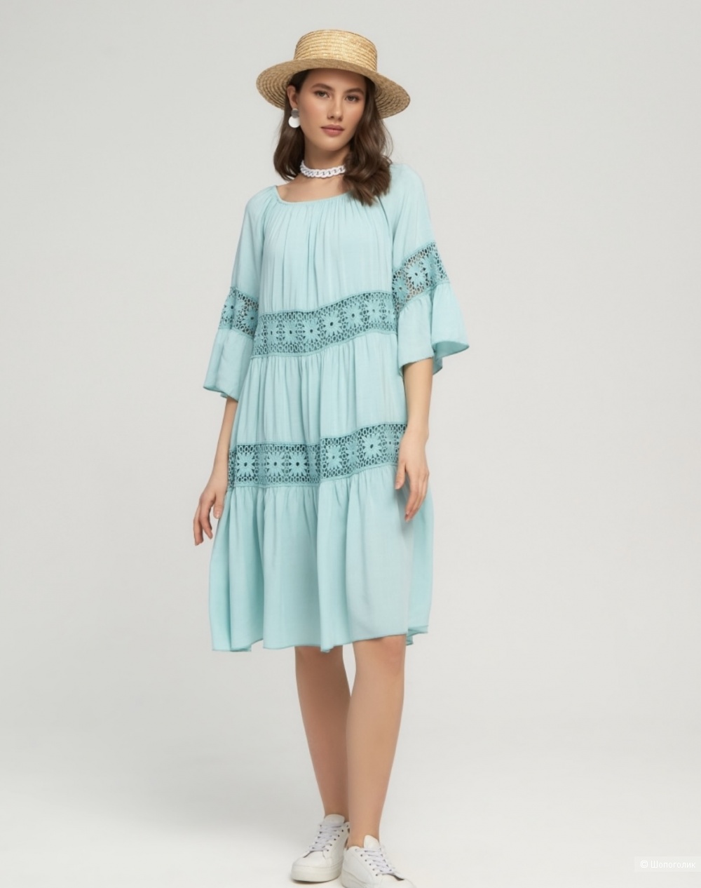 Платье штапель кружево New Collection,44-52