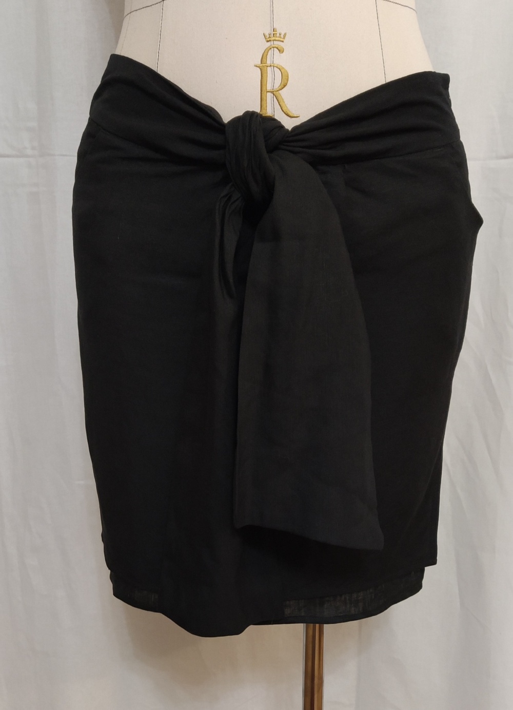 Двухслойная льняная юбка, Benetton, M