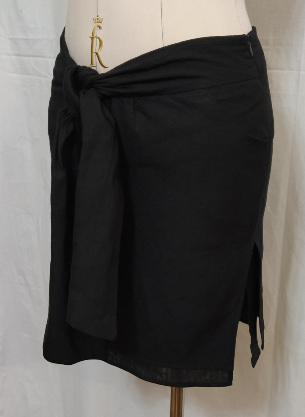 Двухслойная льняная юбка, Benetton, M
