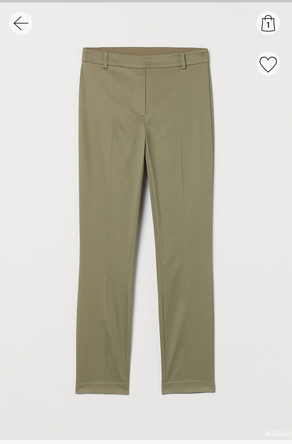Зелёные брюки H&M XS