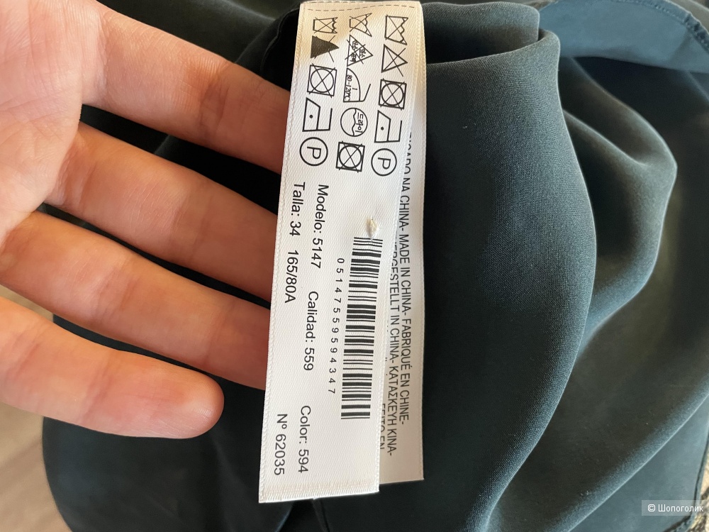 Massimo dutti шелковая блуза 34/xs