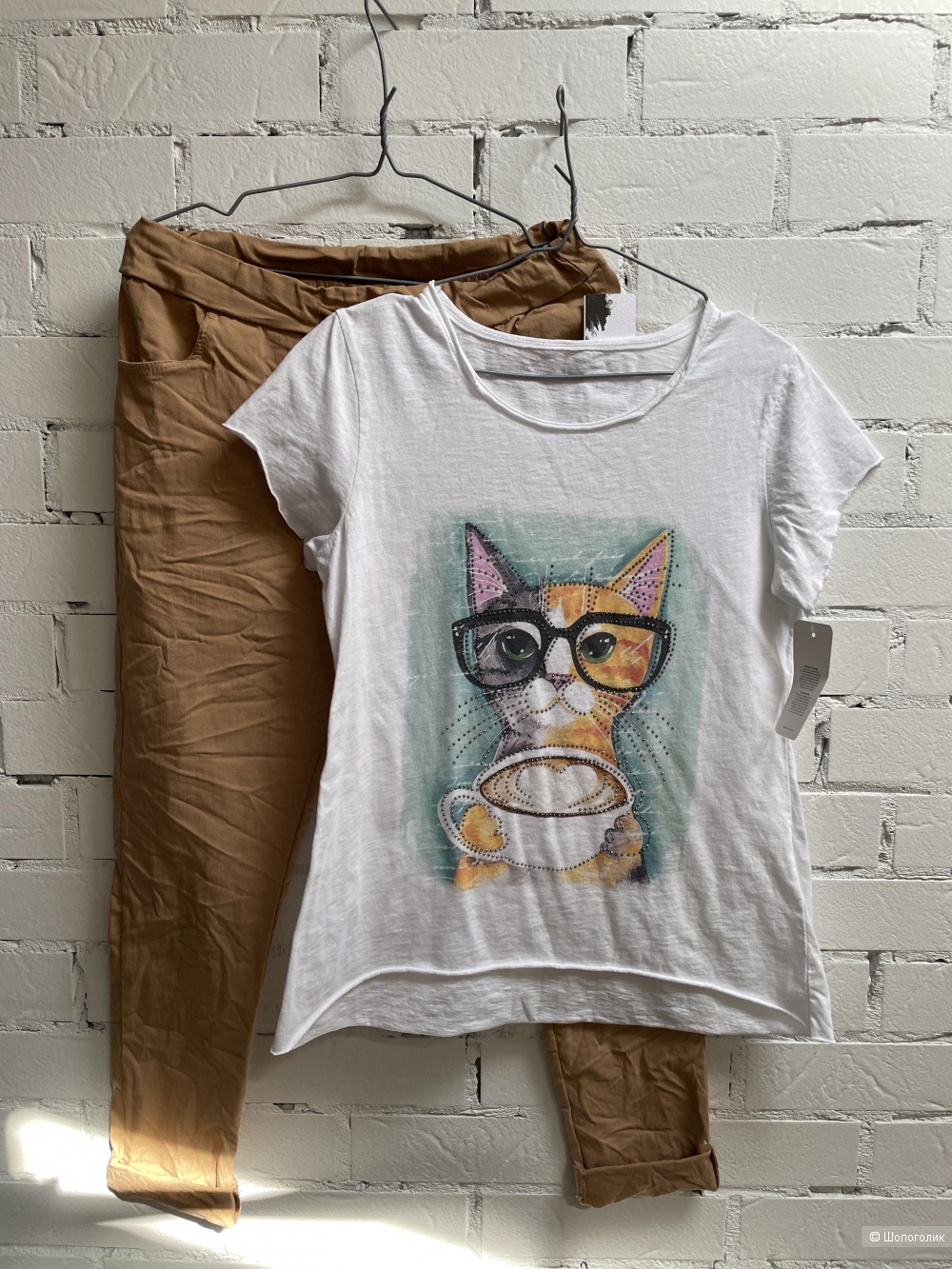 Комплект брюки Blanco и футболка Cat,42-46