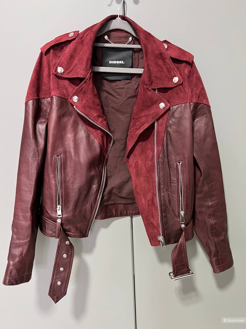 DIESEL куртка кожаная /косуха. р. S
