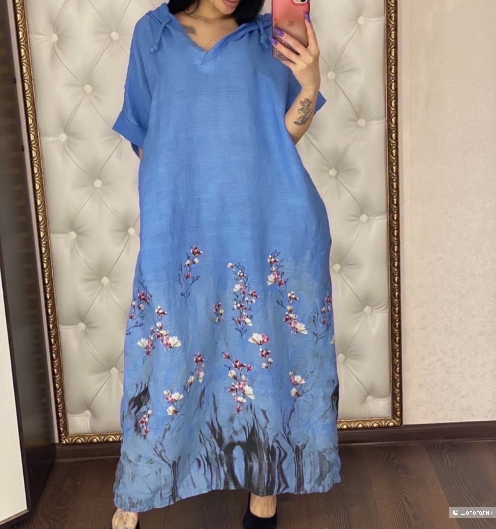 Платье бохо шик Sakura Puro lino, oversize
