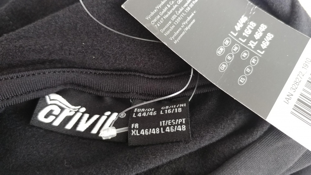 Функциональный реглан CRIVIT  р.L/XL/XXL