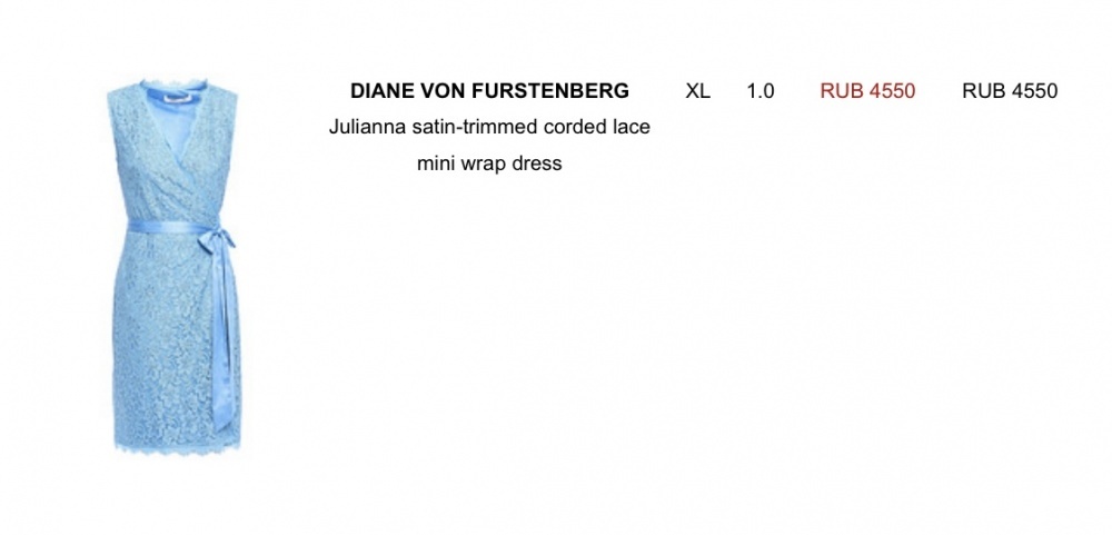 Платье DIANE VON FURSTENBERG, размер XL