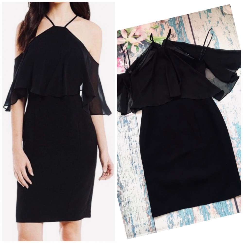 Чёрное платье футляр от Calvin Klein М