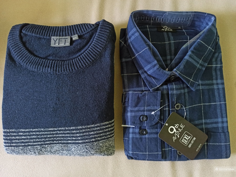 Комплект рубашка 9th Avenue XL, и пуловер YFT XXL