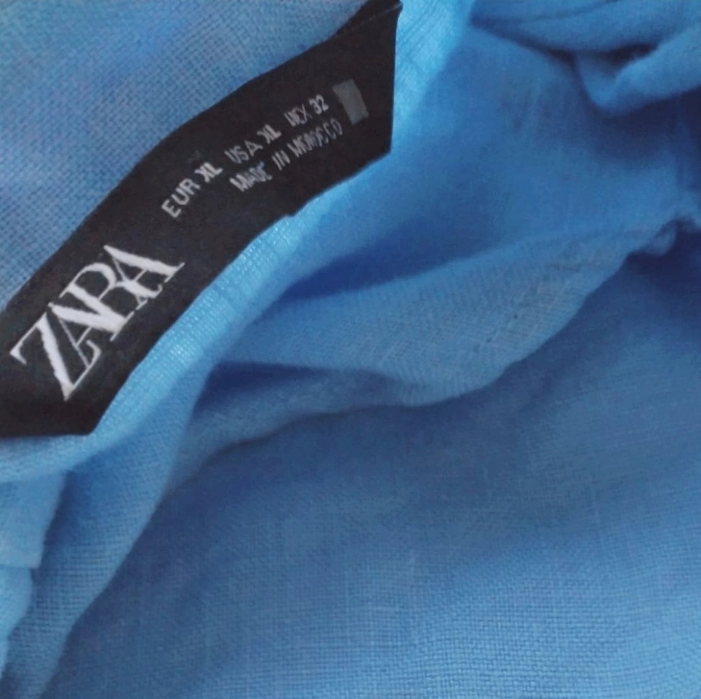 Льняная рубашка Zara размер XL
