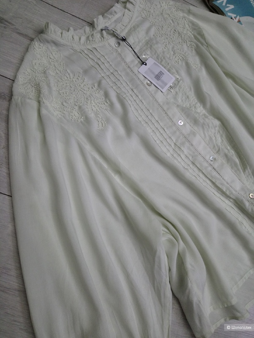 Блуза с вышивкой манго,размер L