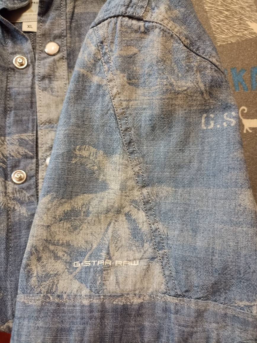 Джинсовая рубашка G Star RAW , р XL на наш 50/52
