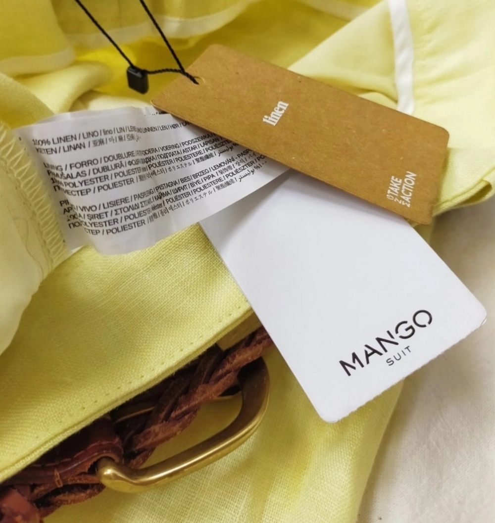 Льняные брюки Mango размер 36