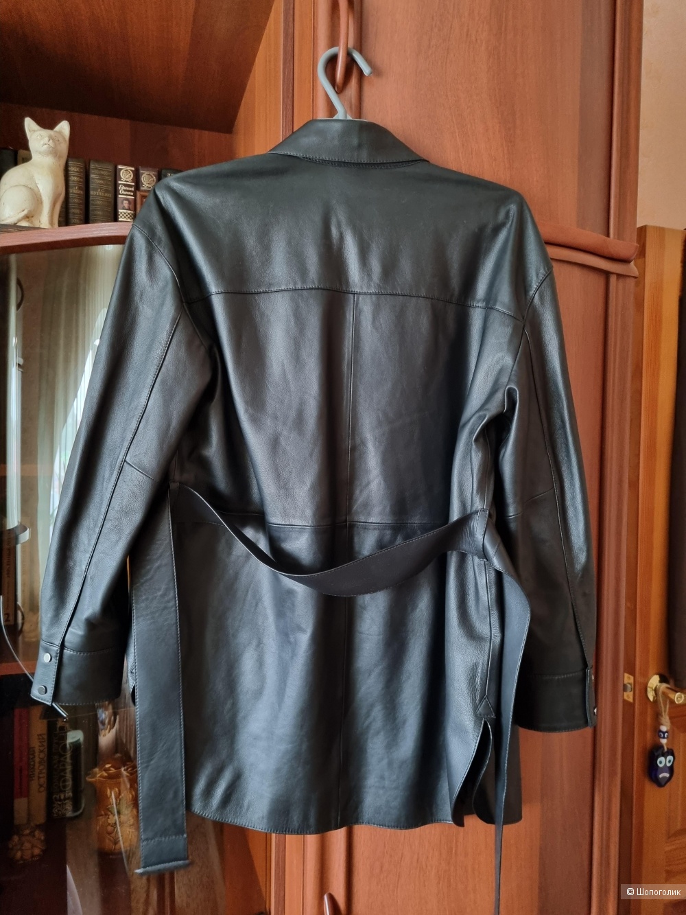 Рубашка из кожи наппа Massimo Dutti, S